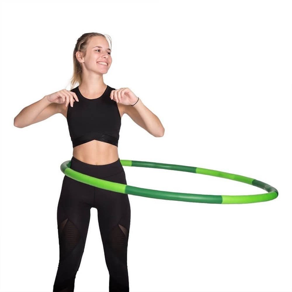 Hoopomania Light Hoop Vert clair/Vert foncé hula hoop en mousse, 1,2 kg, Ø 100 cm