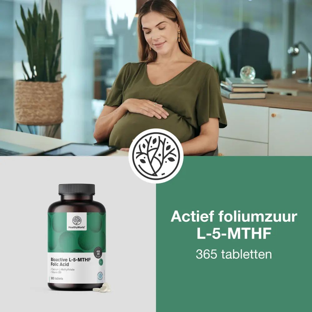 Drie potten Actief foliumzuur L-5-MTHF, voor zwangere vrouwen en vrouwen die zwangerschap plannen.