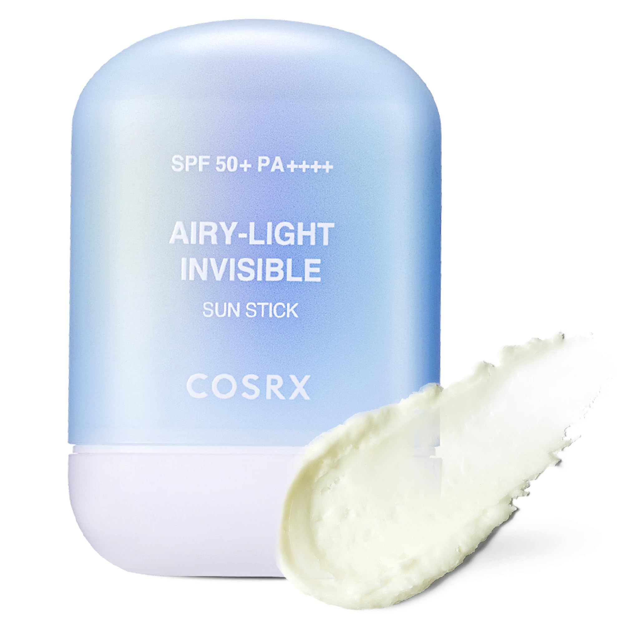Bâton solaire COSRX SPF 50+ PA++++ avec une finition transparente.