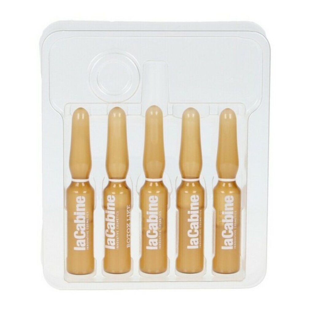 Vijf ampullen in een transparante plastic verpakking. Op elke ampul staat "La Cabine Botox Like".