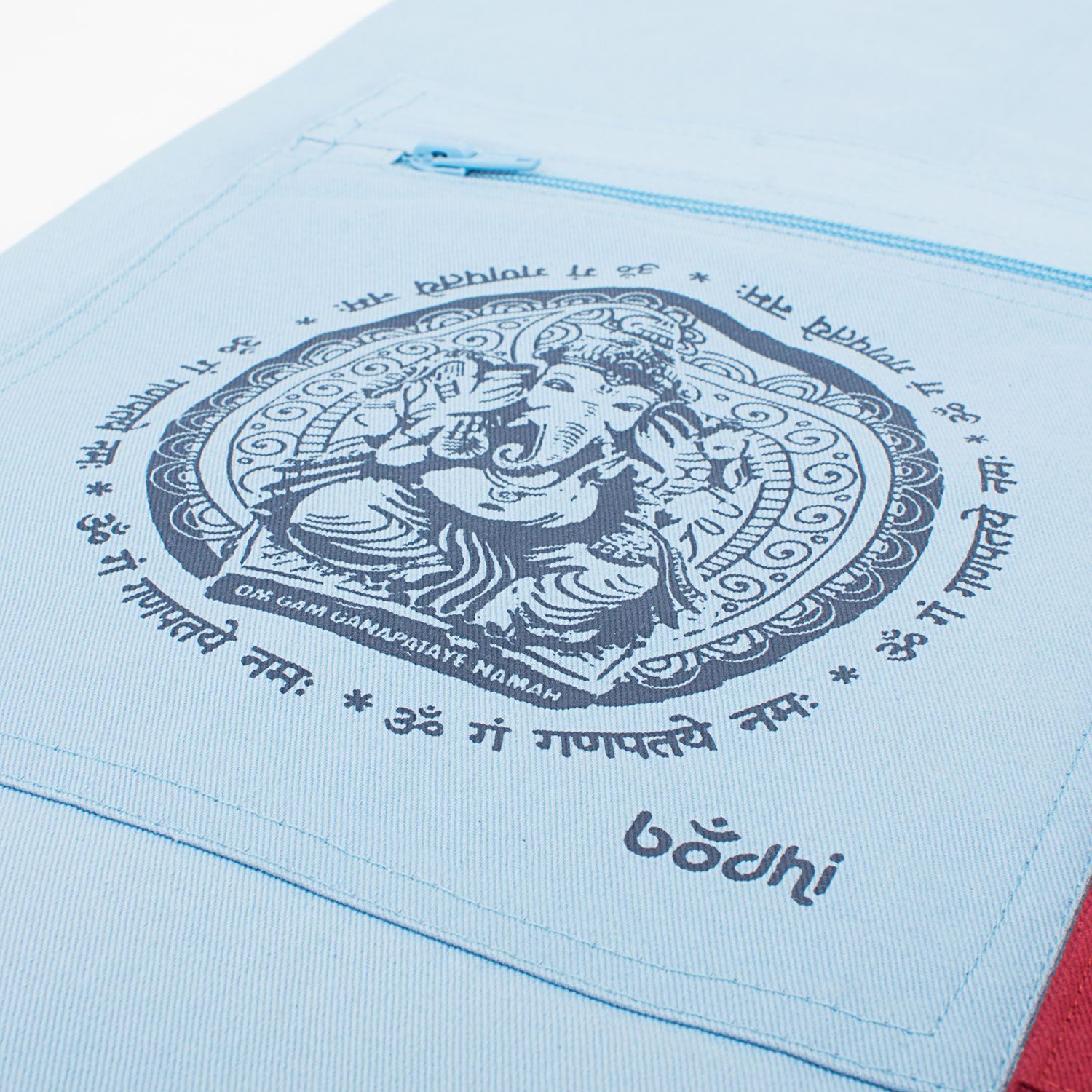 bodhi Shakti Toploader Tas "Ganesh" blauw, katoen
