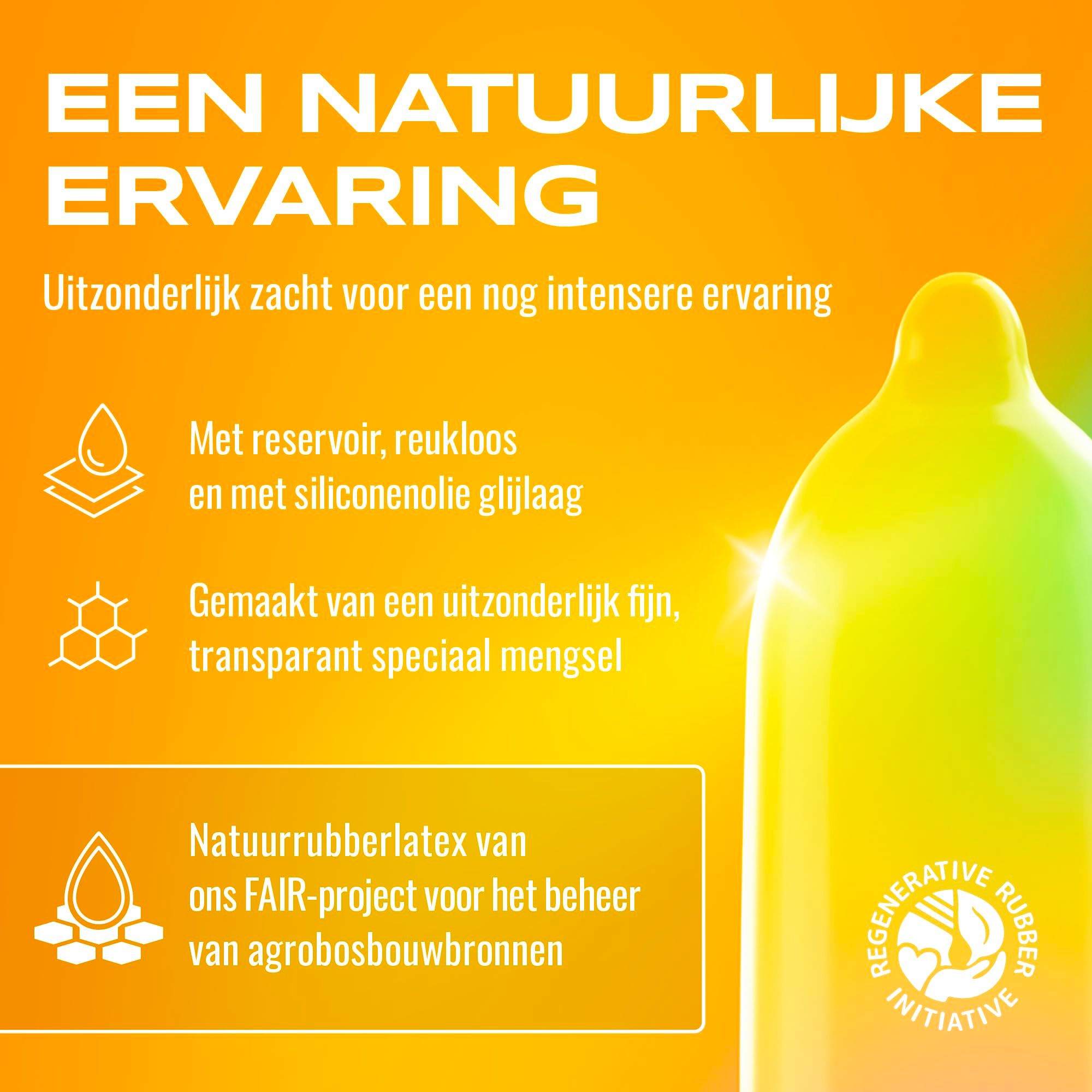 Verpakking ONsize 60mm, 50 premium condooms. Tekst: De juiste maat. Omtrek 12-13 cm.