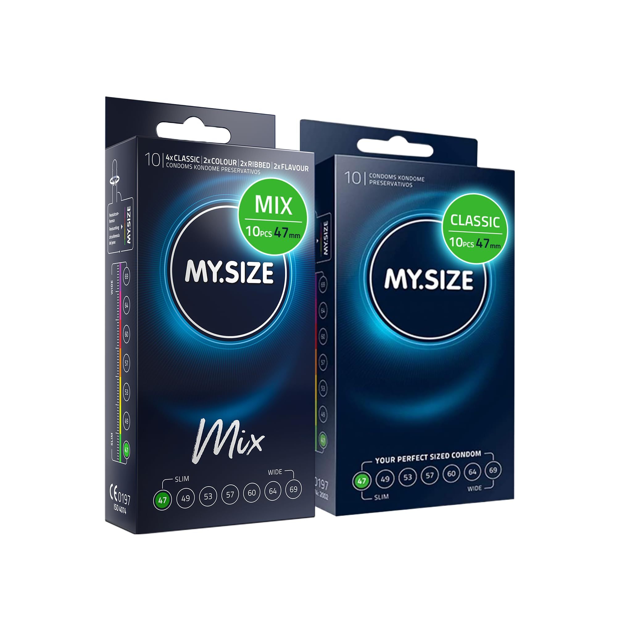 MY.SIZE Mix Préservatif Set Taille 1 47mm
