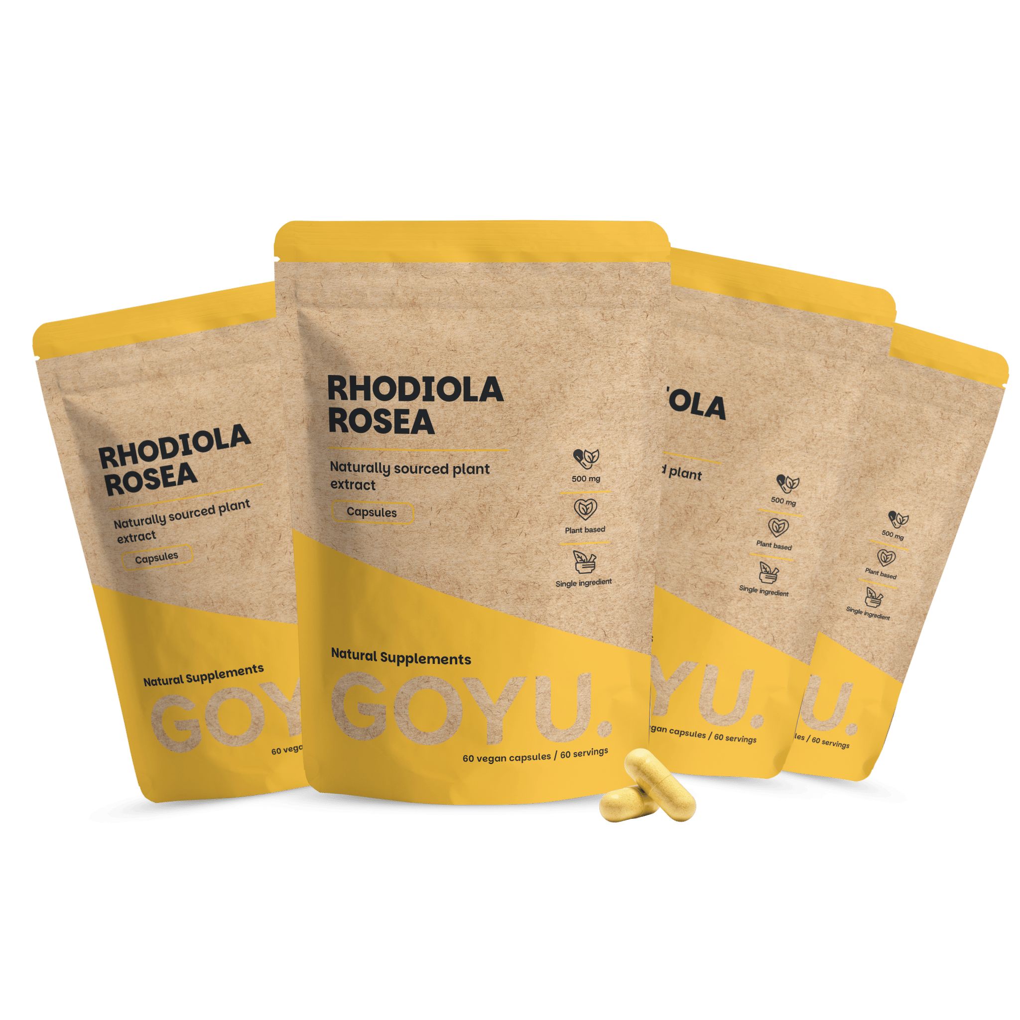 GOYU® - Rhodiola Rosea Capsules 500 mg - Multipack