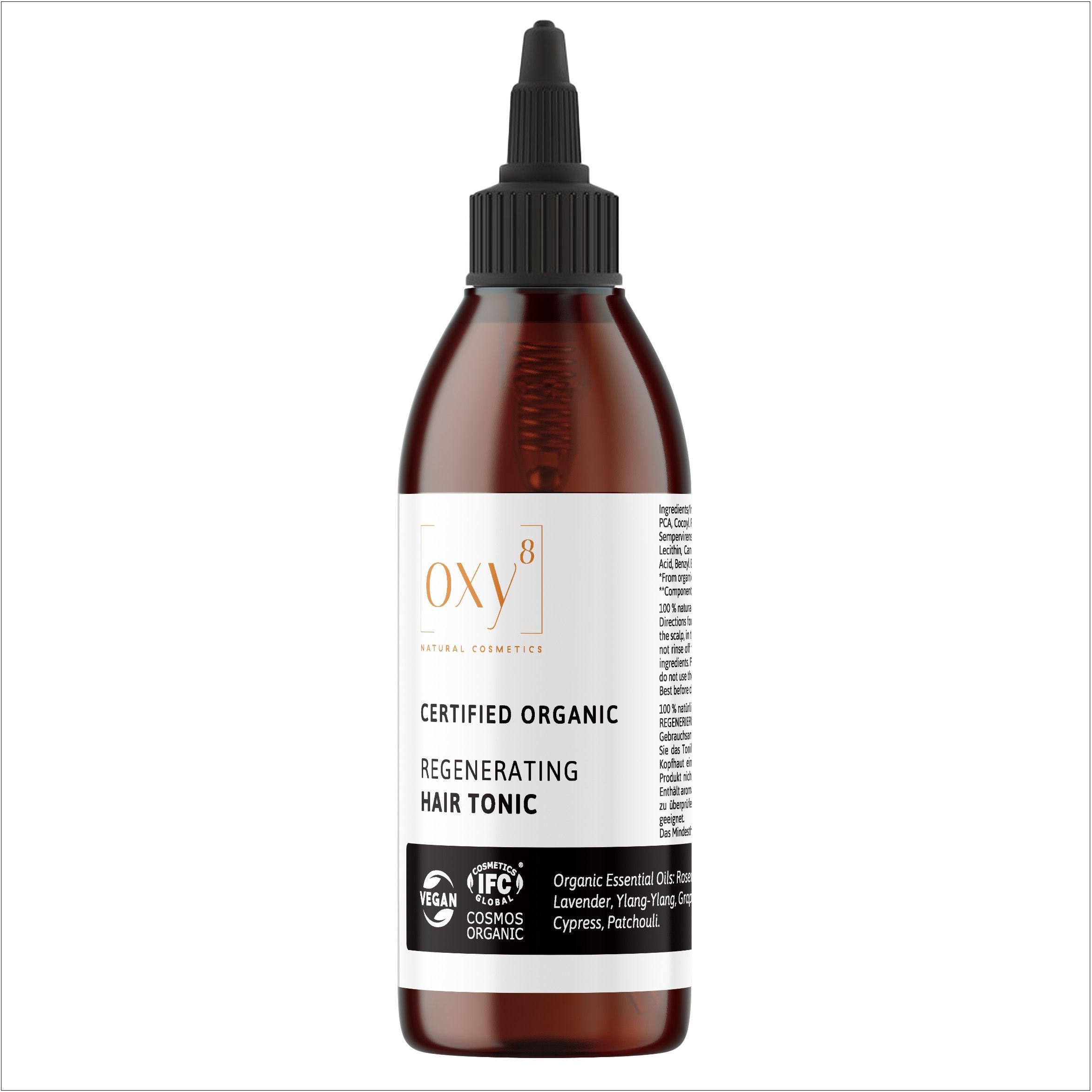 oxy8 Natural Cosmetics REGENERATING HAIR TONIC Tonique pour les cheveux. Arrête la chute des cheveux