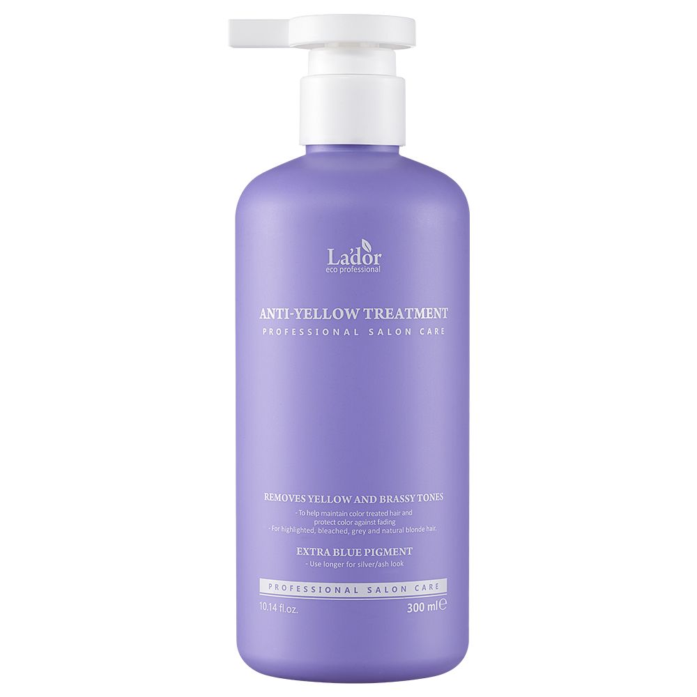 Flacon violet avec pompe, Lador Anti-Yellow Treatment, 300ml.