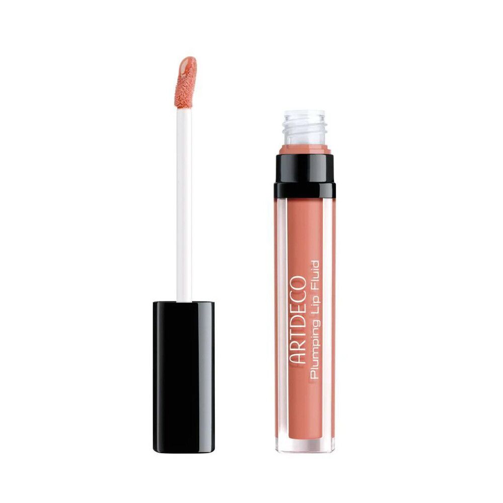 Artdeco Plumping Lip Fluid-flacon met applicator. De applicator is uit de flacon getrokken.