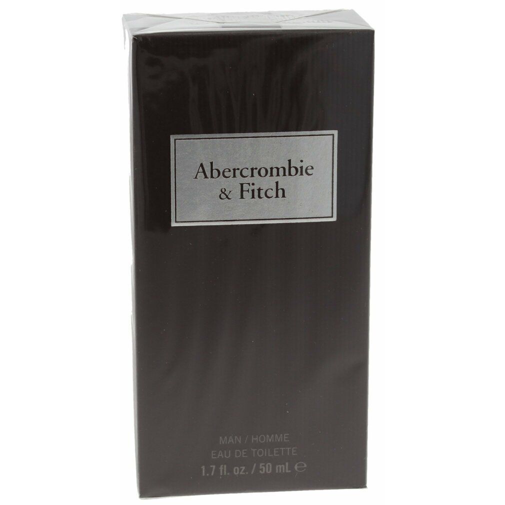 Verpakking van Abercrombie & Fitch Eau de Toilette. Bruine doos met logo en productinformatie.