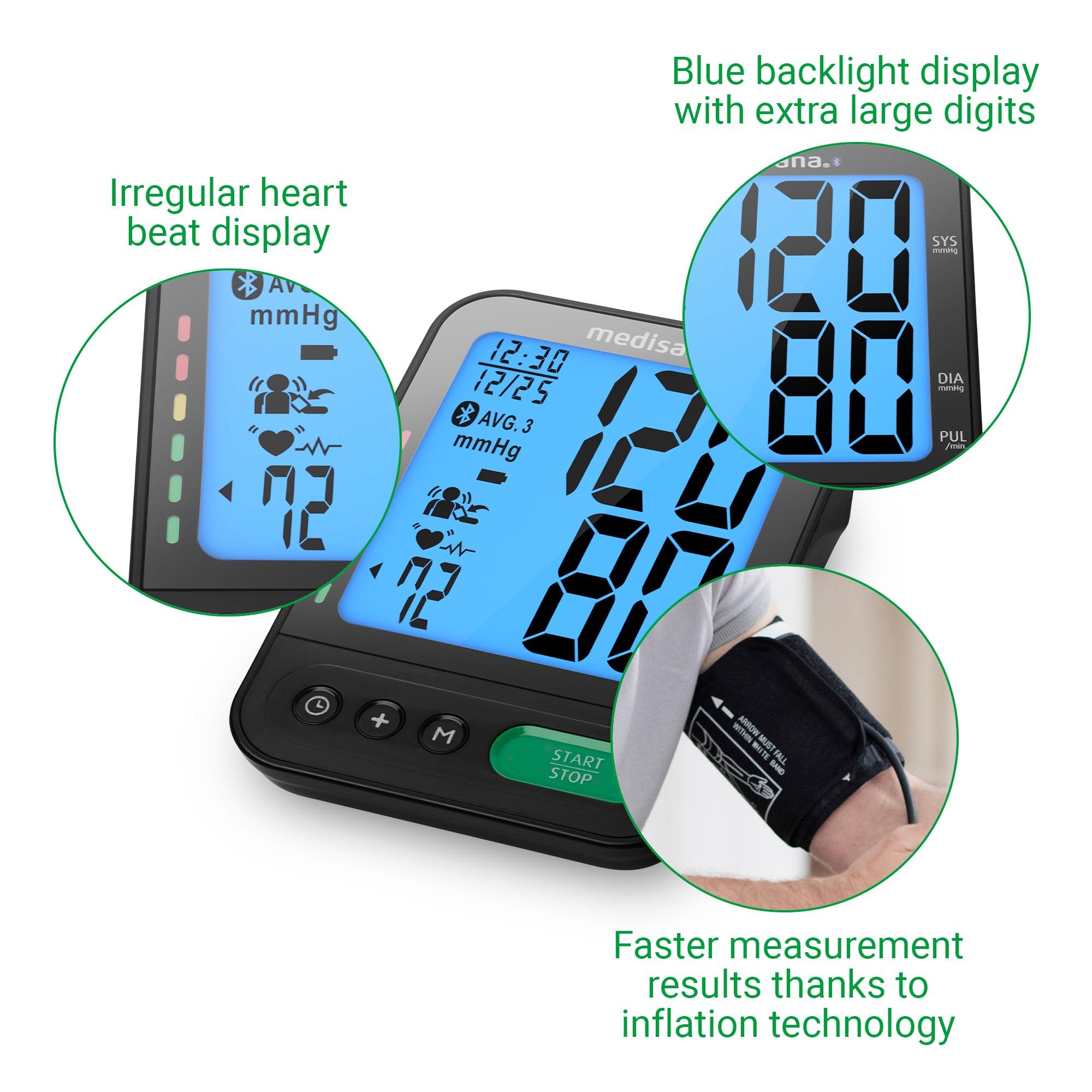 medisana BU 580 connect Tensiomètre bras | Tension & pouls | App Bluetooth