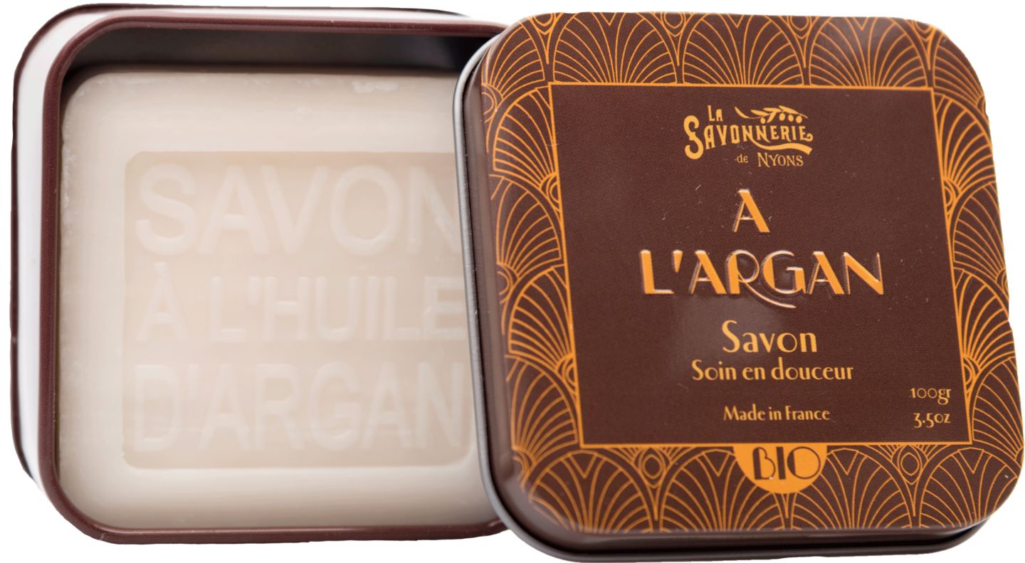 La Savonnerie de Nyons - Metalen doosje met zeep - Arganolie