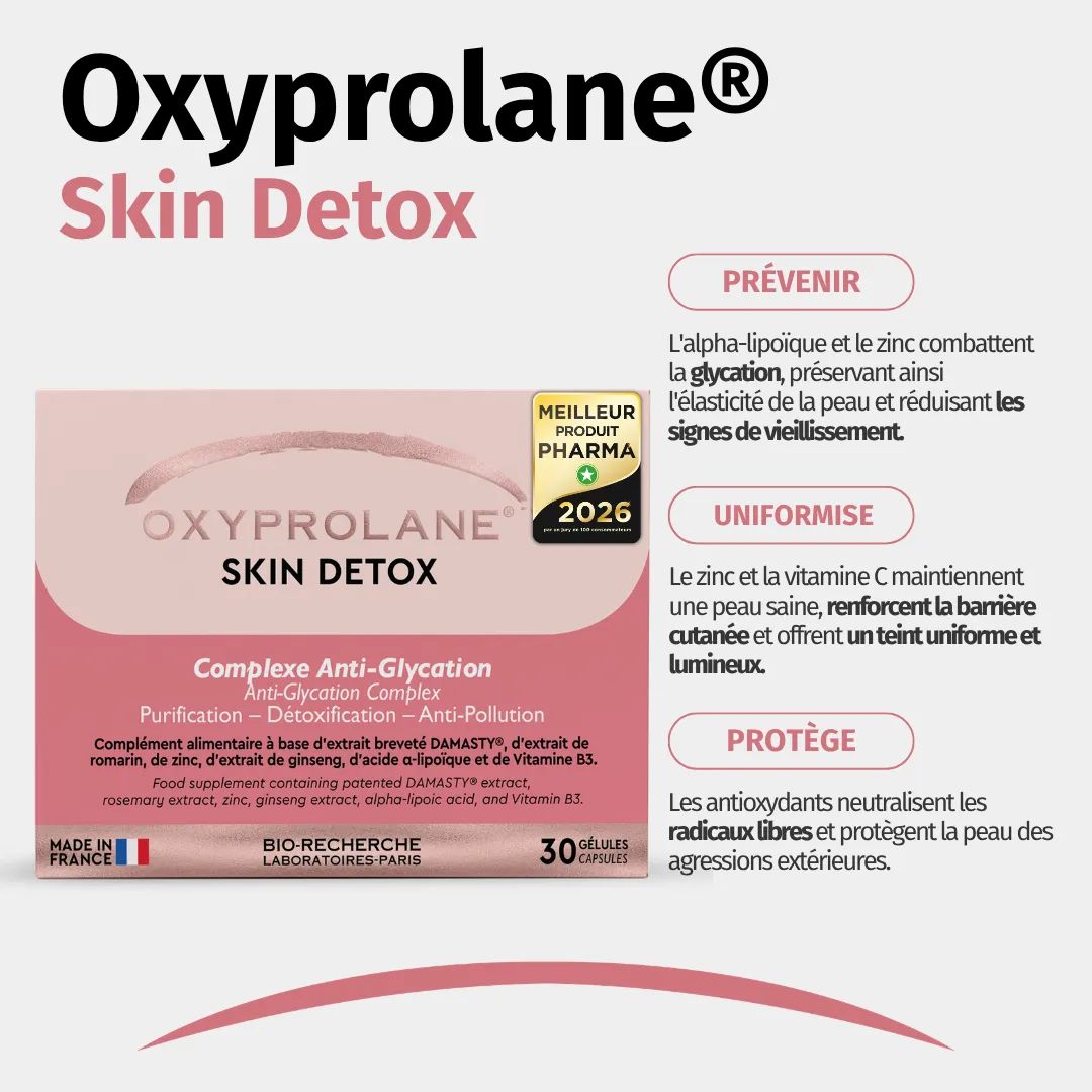 Oxyprolane® - Capsules tegen glycatie & huidontgifting