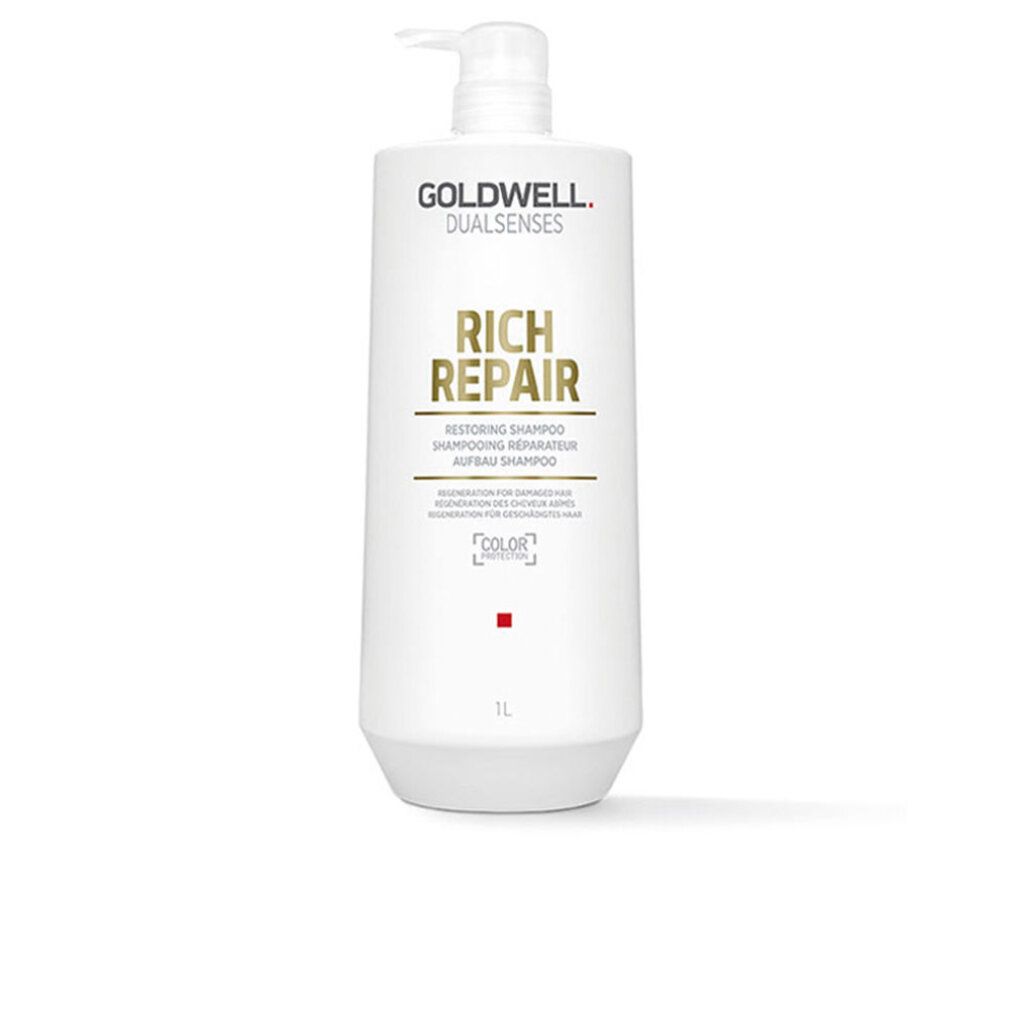 Goldwell Dualsenses Rich Repair Shampoo, 1L fles met pompdispenser.