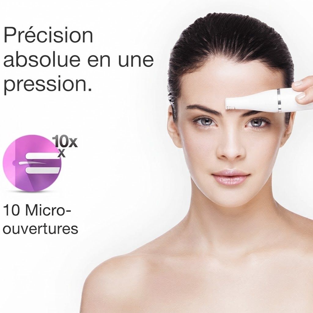 Braun FaceSpa : épilation précise avec 10 micro-ouvertures.
