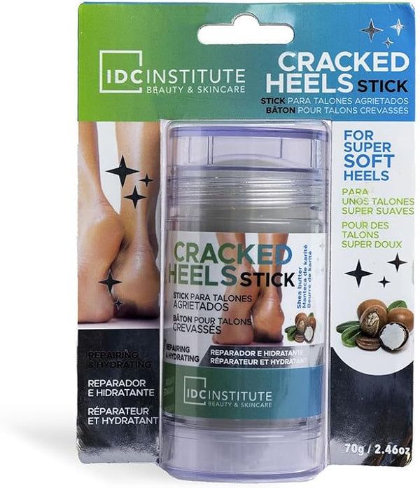 IDC Institute Cracked Heels Stick in verpakking. Opschrift: "Cracked Heels Stick".