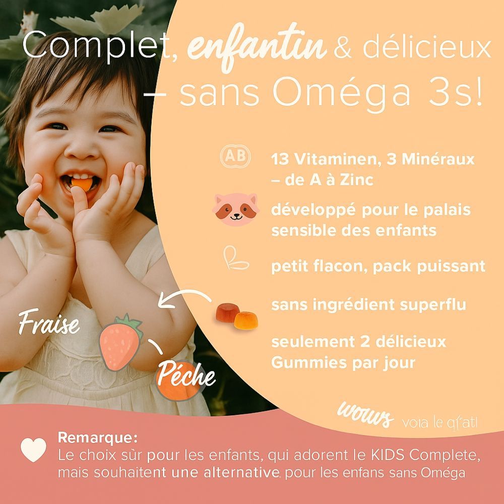 WOWTAMINS Gummies Multivitamines pour Enfants