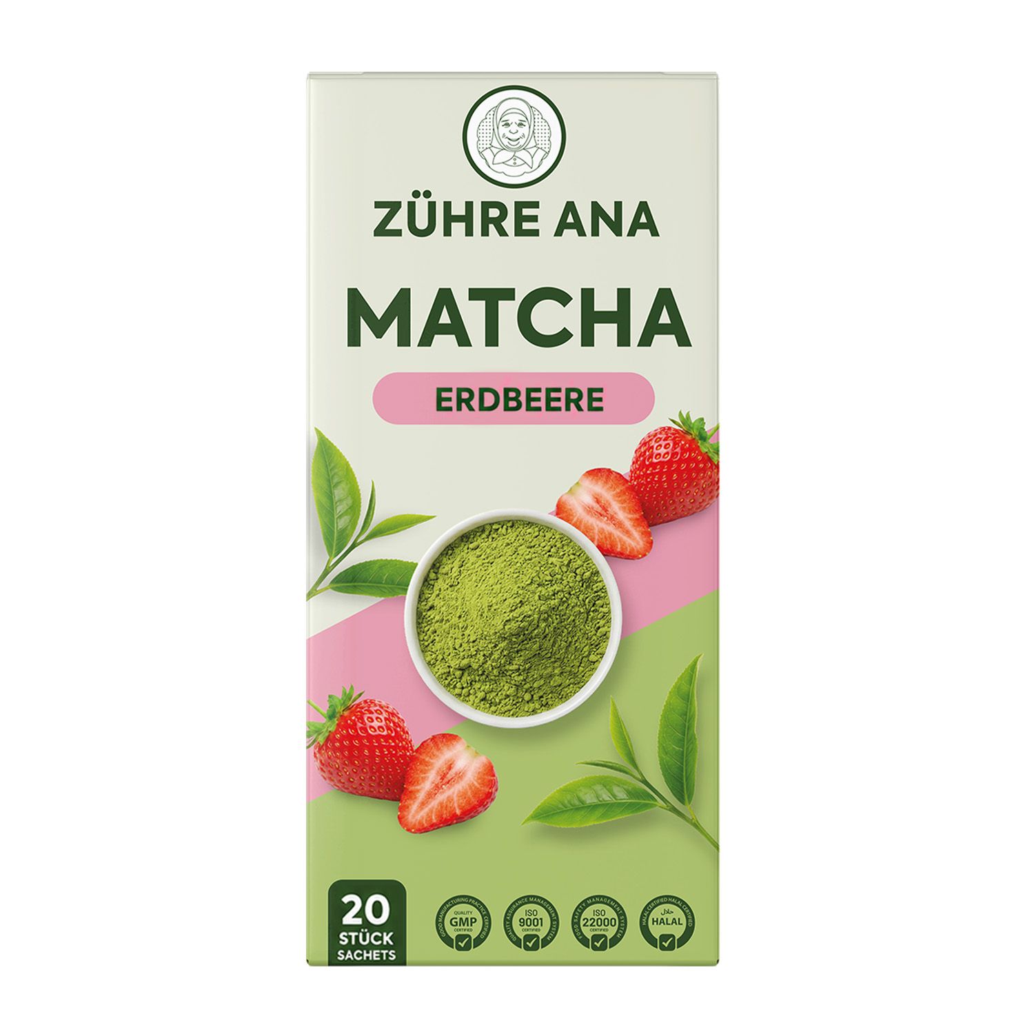 ZÜHRE ANA Matcha Thee met aardbeiensmaak