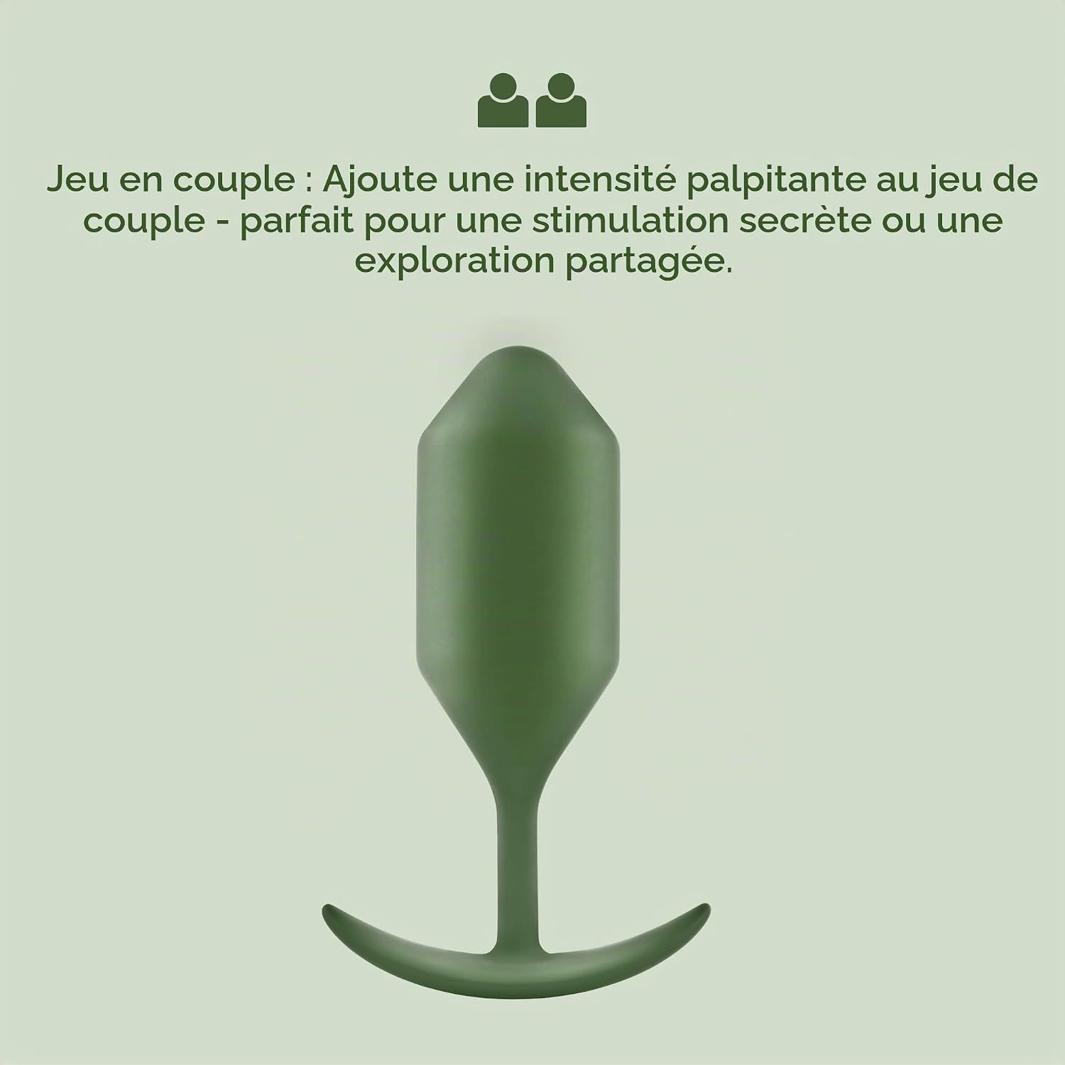 Plug anal vert avec une large base.