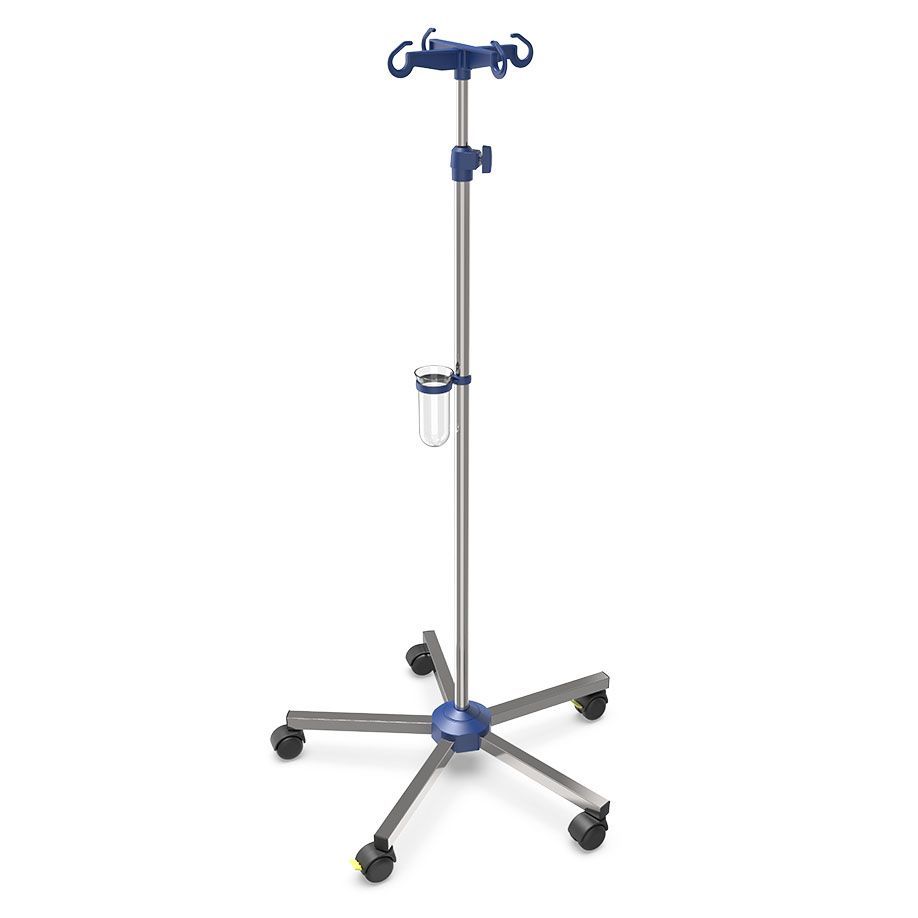 ratiomed pied à perfusion chromé