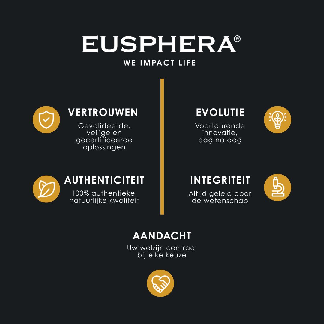 Infographie avec logos et texte. Confiance, authenticité, attention, évolution et intégrité.
