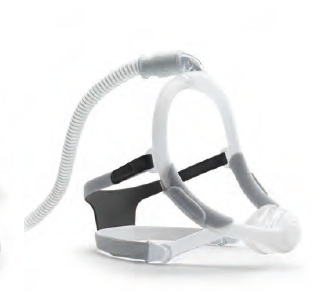 Masque nasal blanc avec tube et bandeau