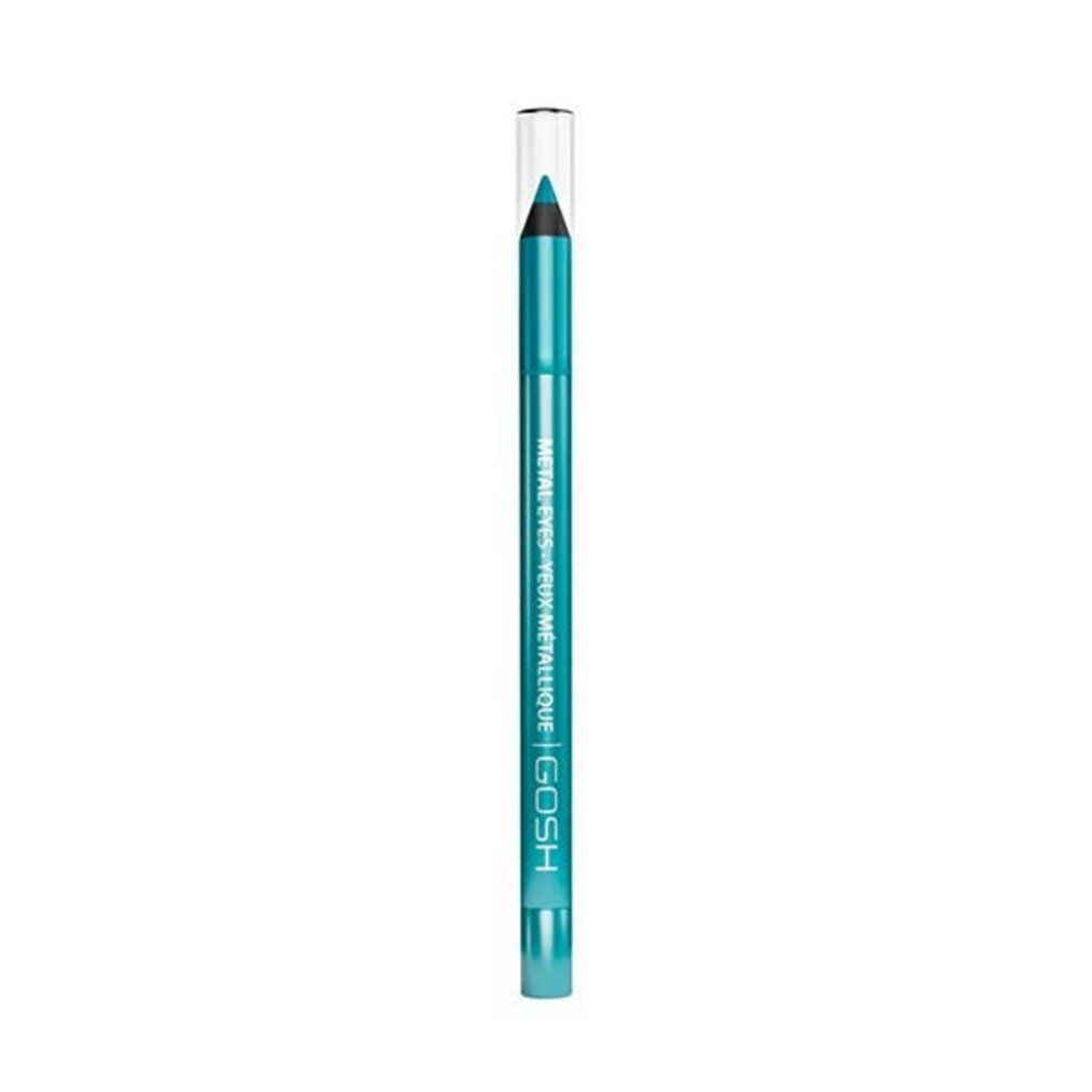 Eyeliner Gosh Metal Eyes turquoise. Inscription: METAL EYES - YEUX METALLIQUE. Logo GOSH.