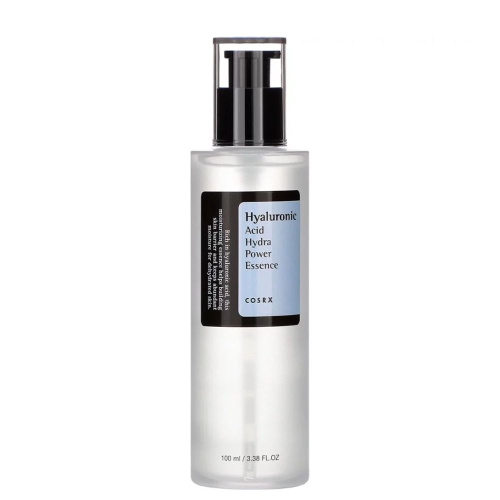 COSRX Hyaluronic Acid Hydra Power Essence fles met pompdispenser.