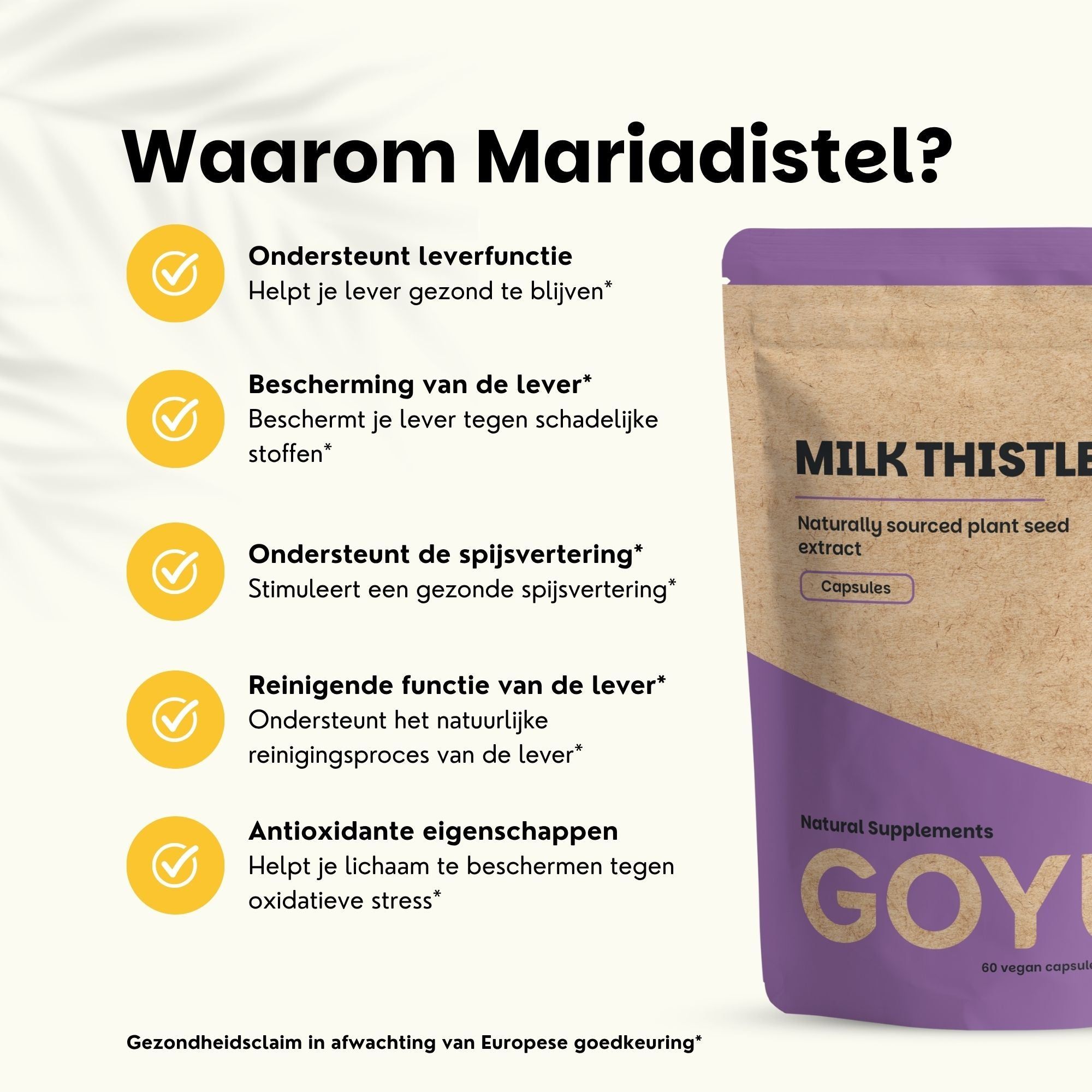 Klantbeoordeling: 4,7/5 sterren. Mariadistel extract capsules.