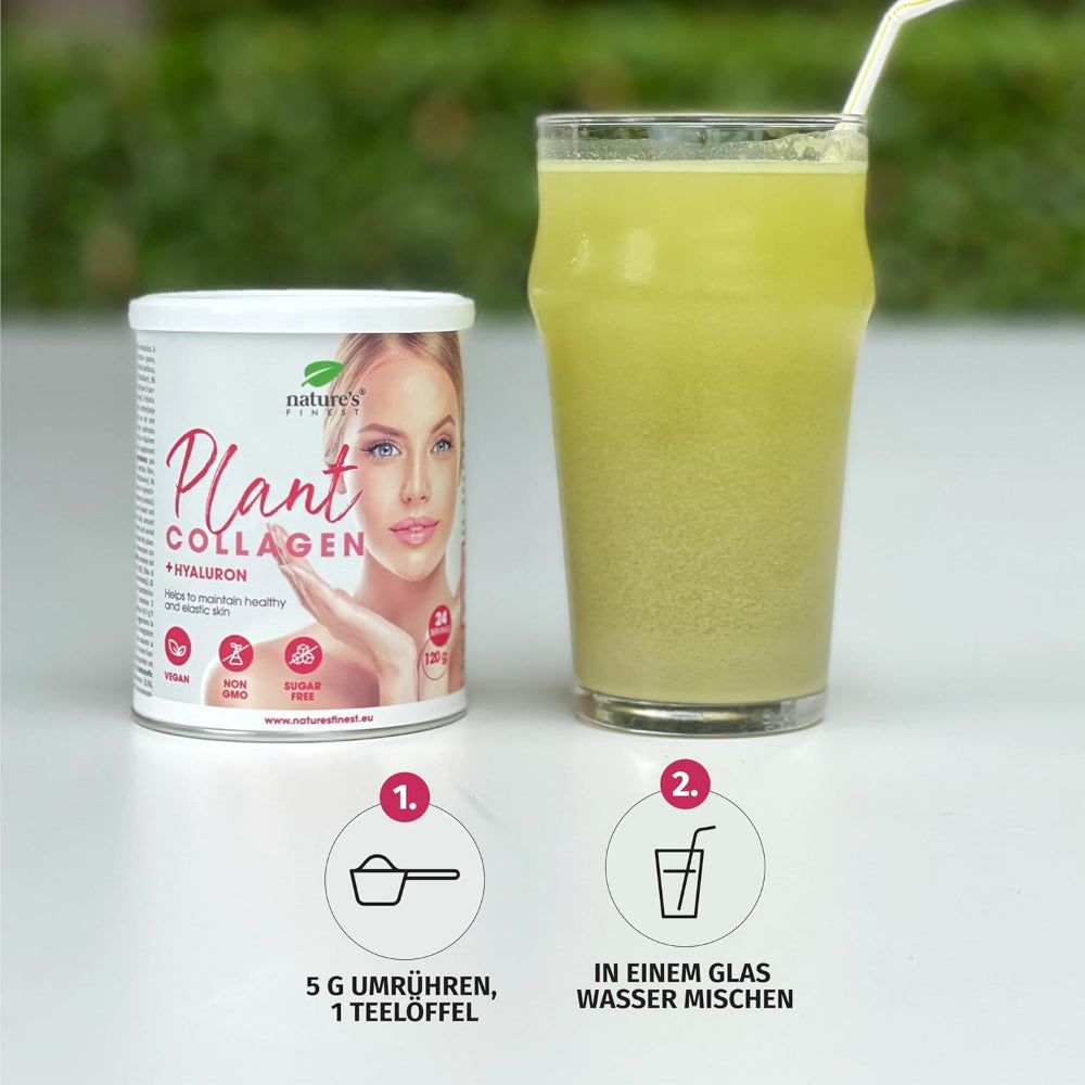 Nature's Finest Vegan Collagène Booster avec acide hyaluronique & biotine