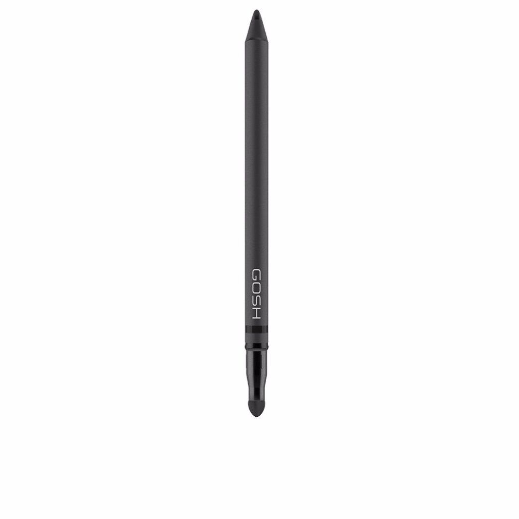 Zwarte Gosh Infinity eyeliner. Cilindrische vorm met punt en applicator. Merk GOSH zichtbaar.