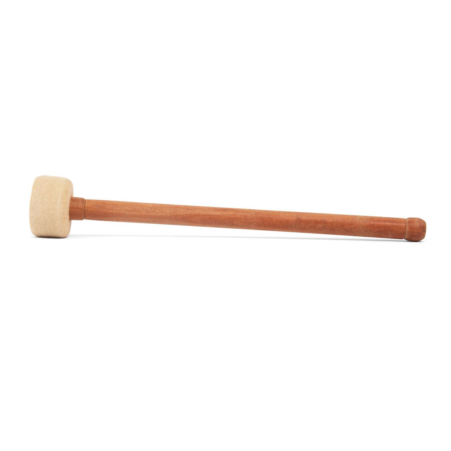 Vilten klopper met lang houten handvat, lichte vilten kop.