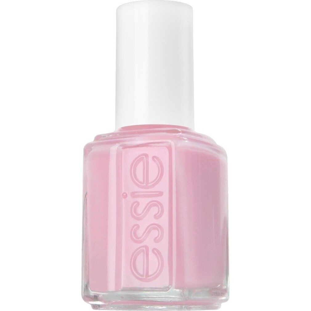 Essie nagellakfles in lichtroze met witte dop.