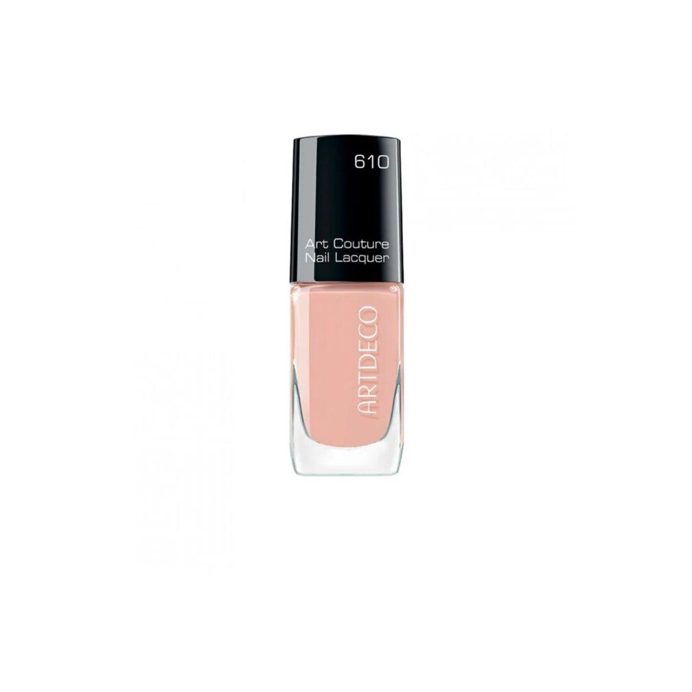 Artdeco Art Couture Nail Lacquer, numéro de couleur 610, dans un flacon en verre rectangulaire avec un capuchon noir.
