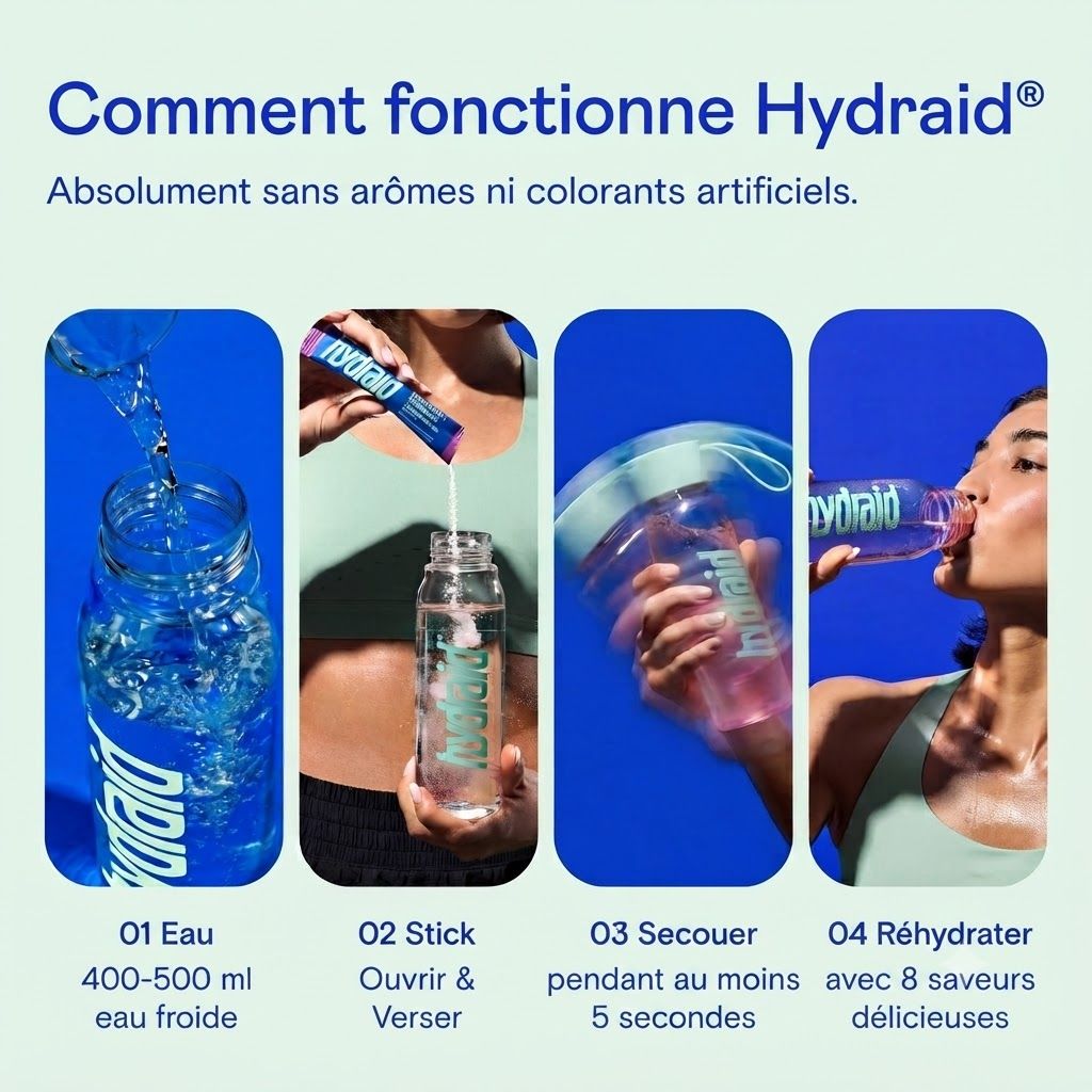 Sachet Hydraid Hydration Helper de 25 sticks, saveur baies.