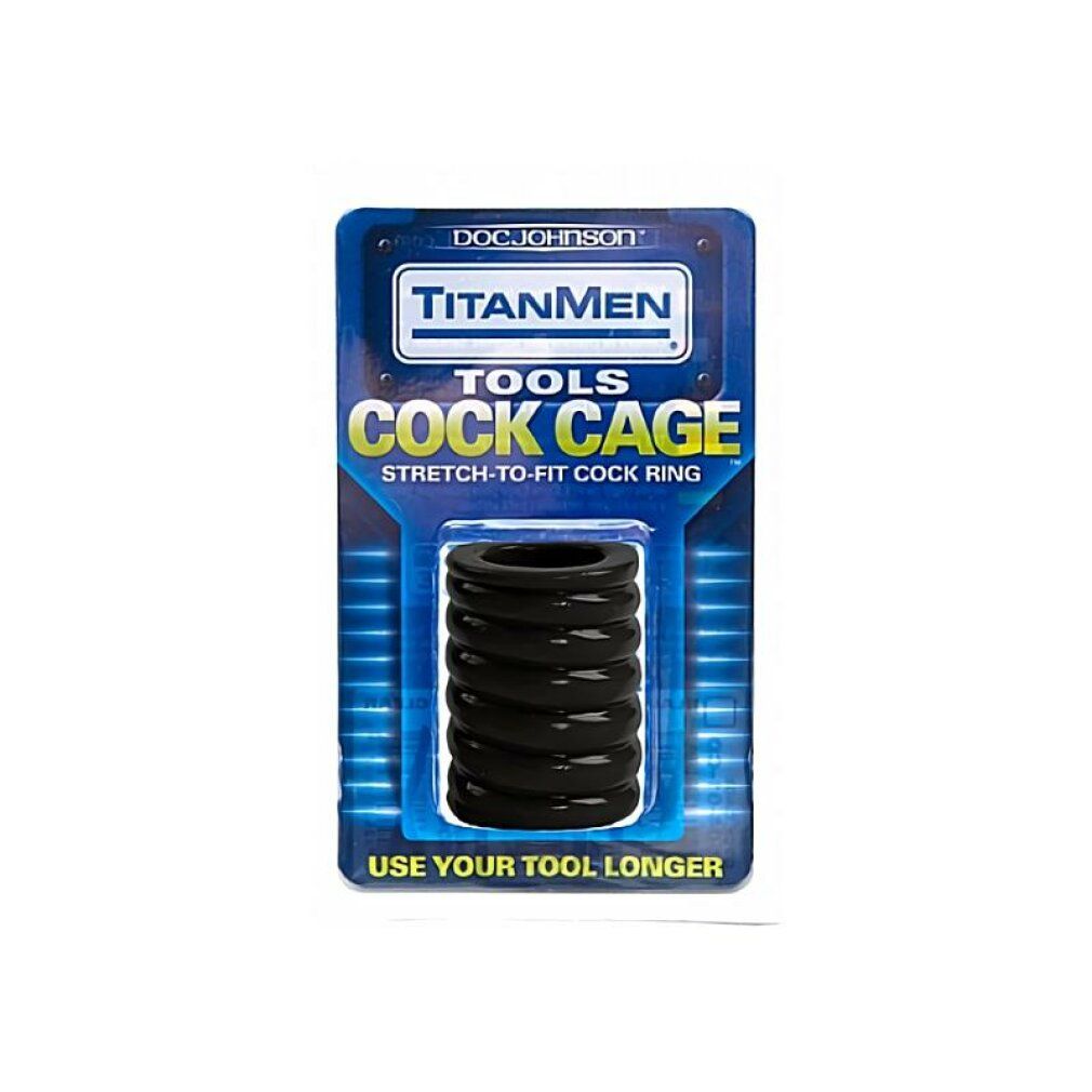 titanes Cock stretch Cage noir