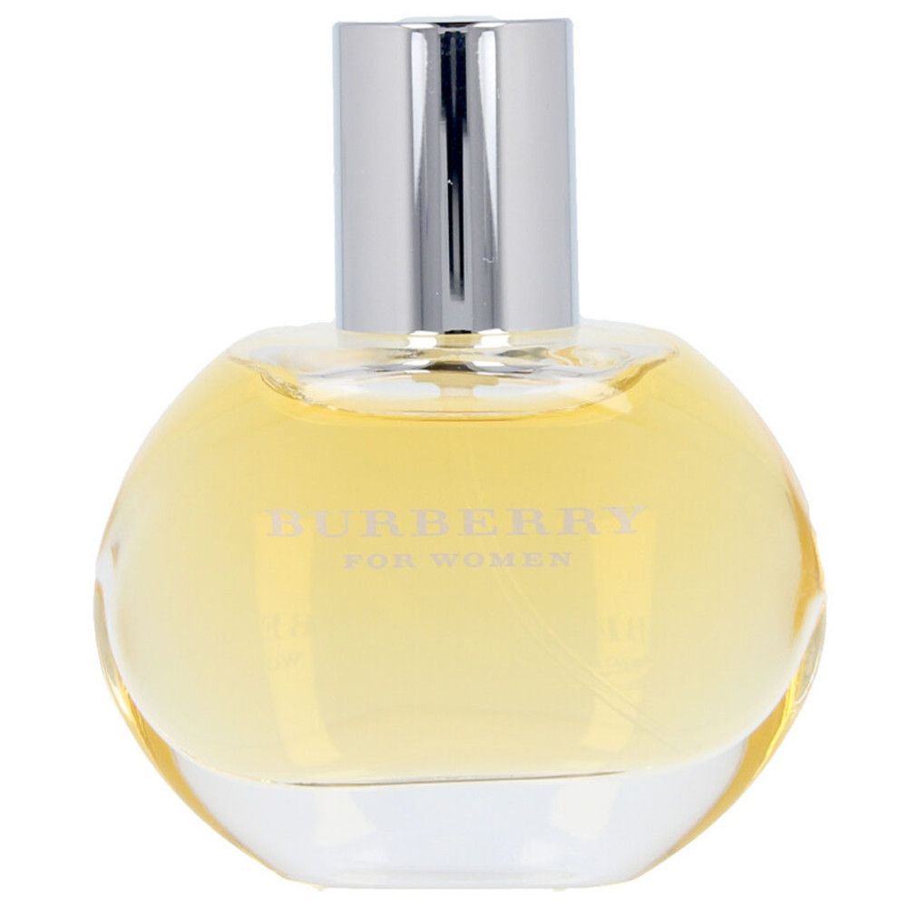 Burberry for Women Eau de Parfum dans un flacon rond en verre avec un bouchon argenté.