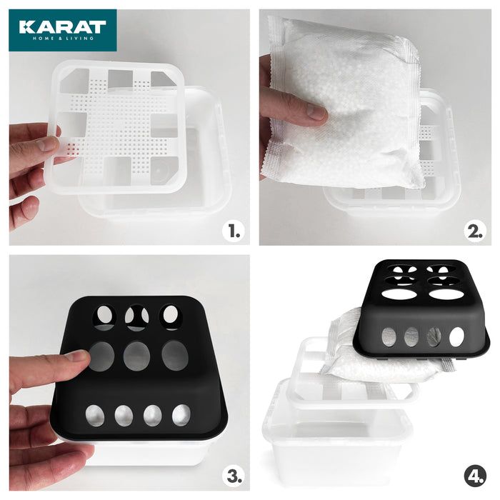 KARAT Déshumidificateur Hava - Déshumidificateur à granulés Noir