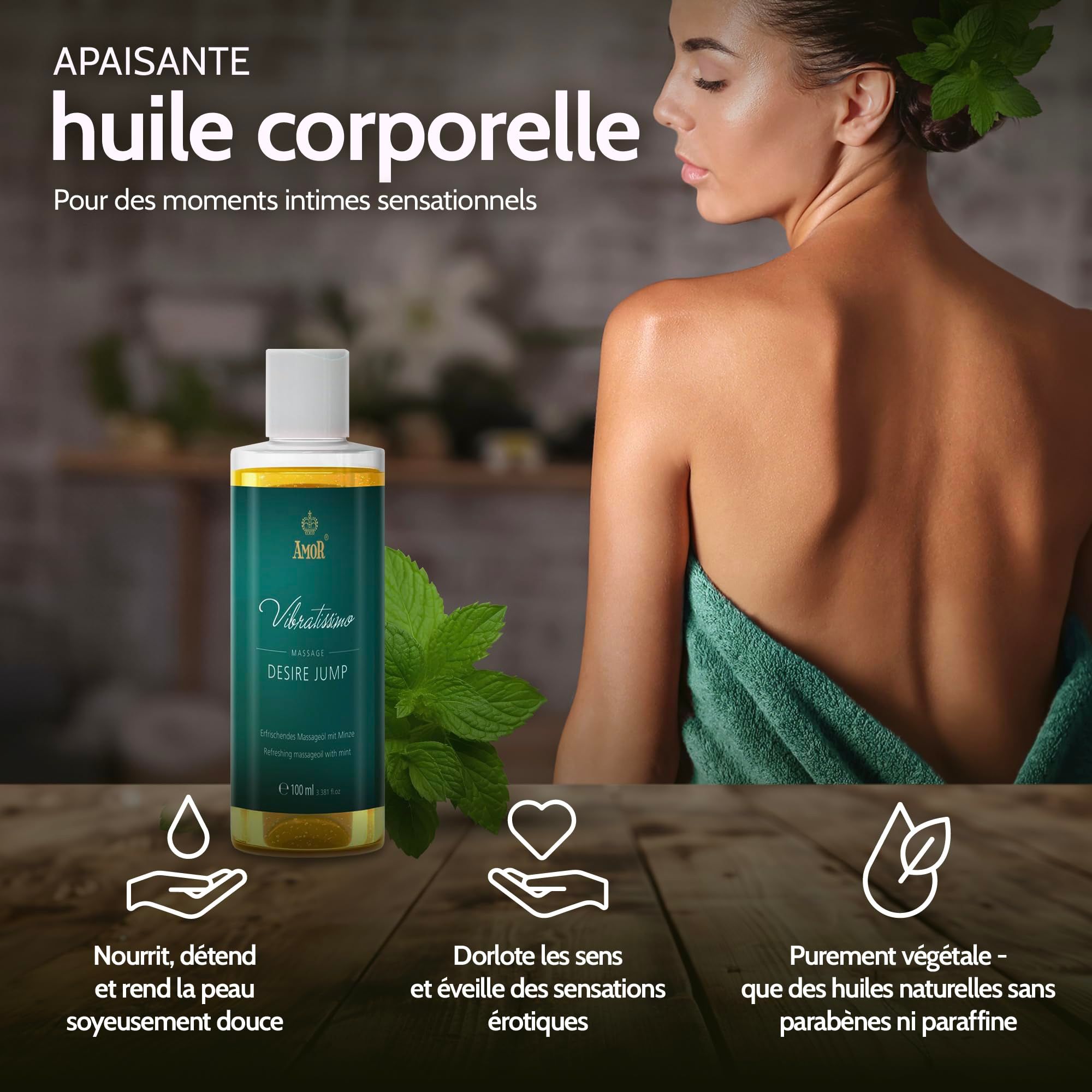 Vibratissimo Huile de Massage Desire Jump