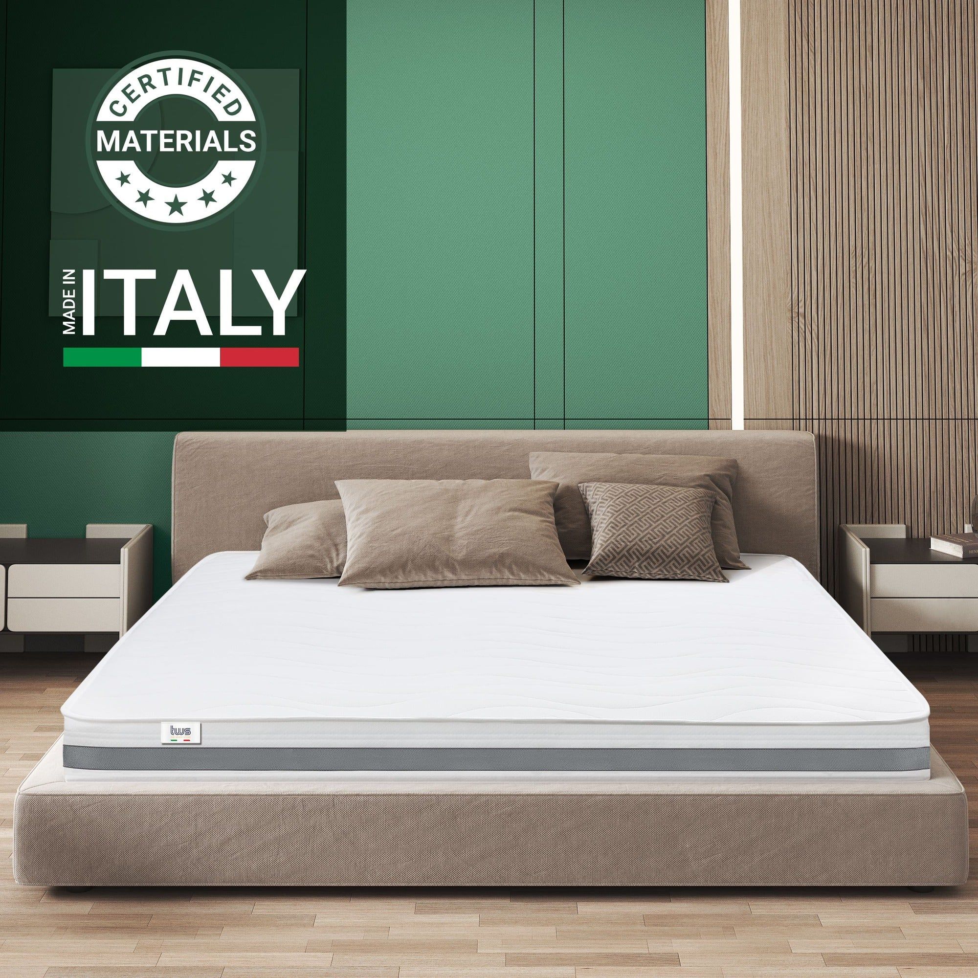 The White Stone Matras 80x200 cm Antibacterieel Schuim | Hoogte 16 cm | 3D Air Hypoallergeen Hoes