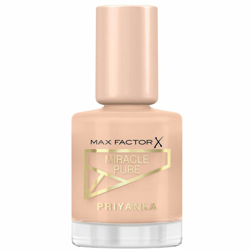 Max Factor Miracle Pure foundationfles in lichte huidtint met gouden belettering.