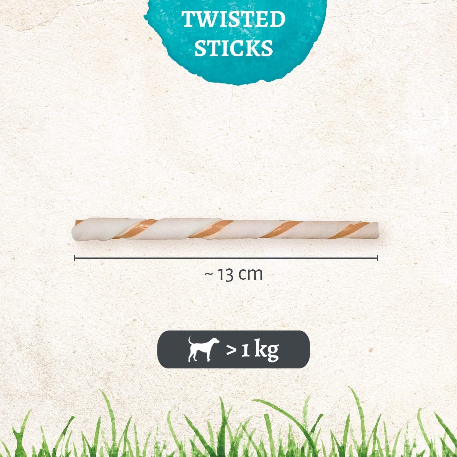 Eén enkele 8in1 Pro Dental Twisted Stick, ca. 13 cm lang, voor honden van meer dan 1 kg.