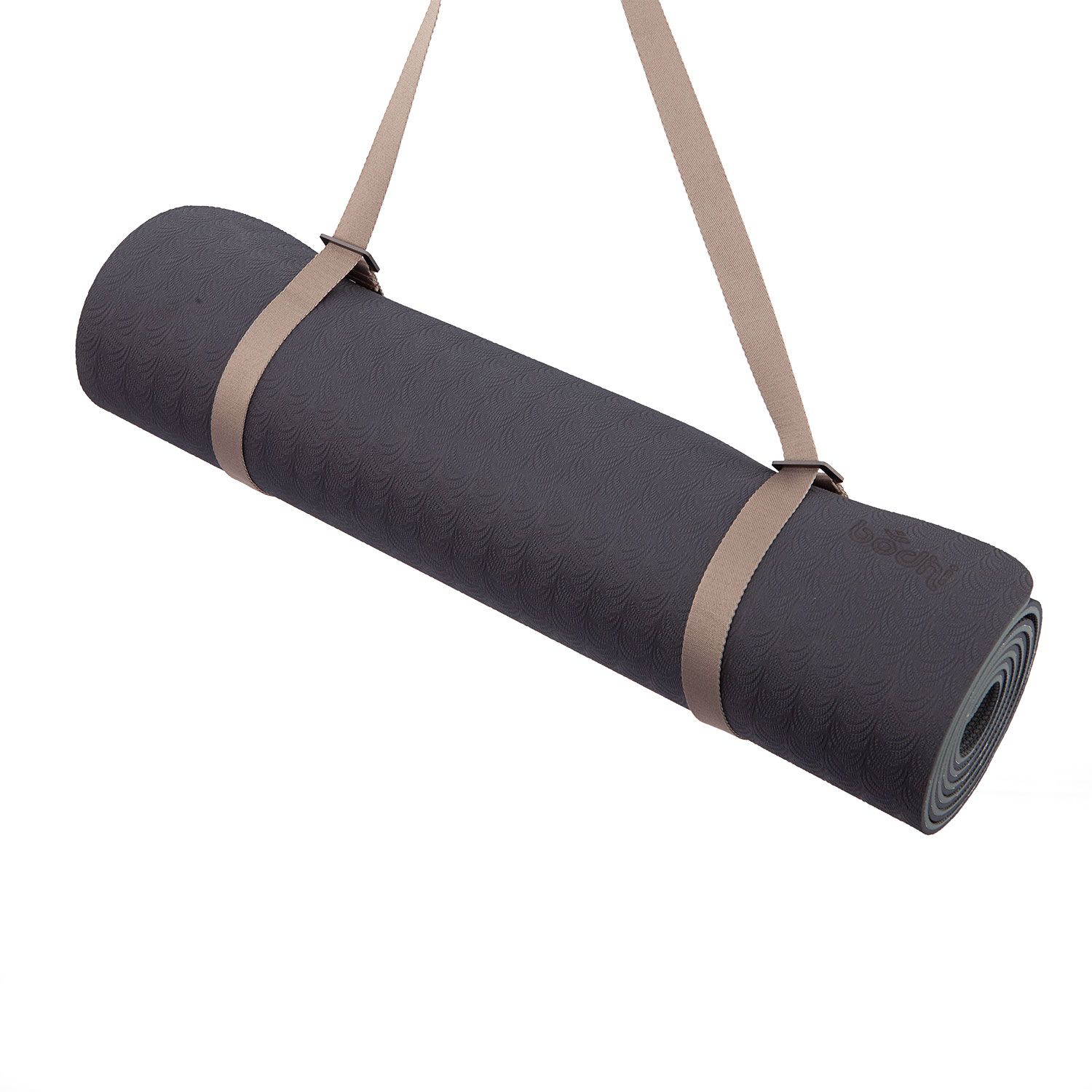 bodhi Courroie de transport bicolore pour tapis de yoga, grise