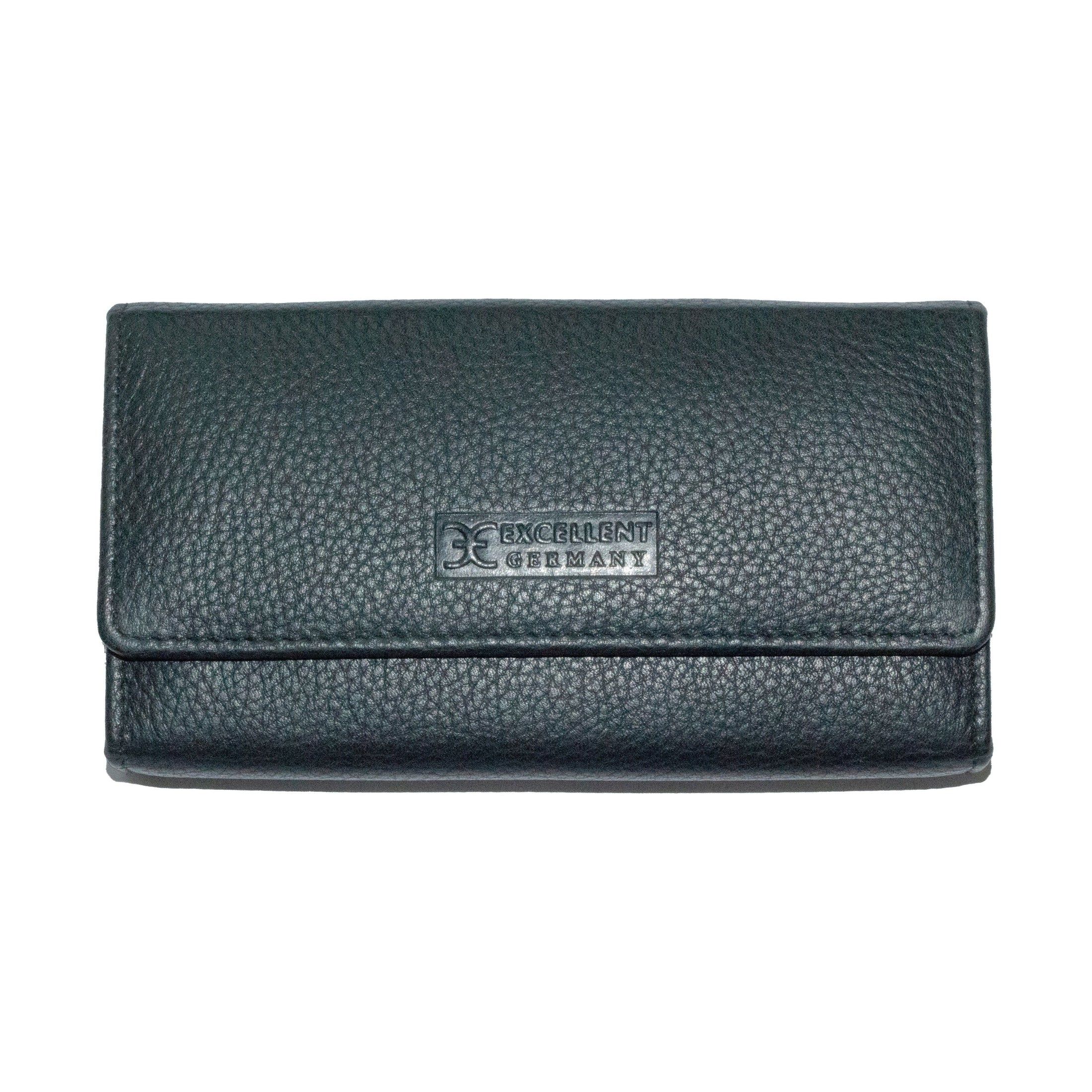 Trousse noire fermée avec logo en relief : Excellent Germany. Fermeture à rabat.