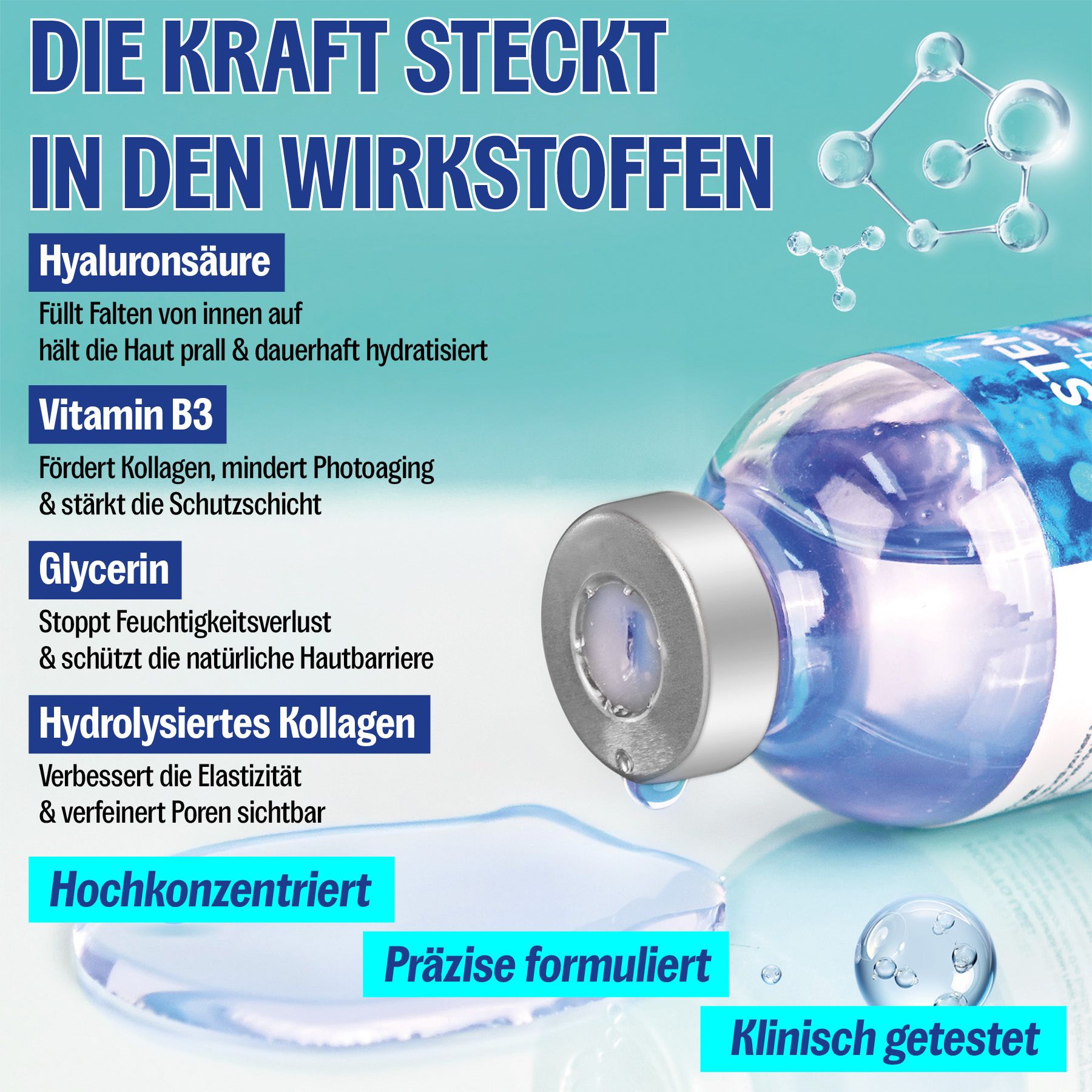 P-Beauty Gezichtsserum Stamcelserum voor anti-aging en microneedling