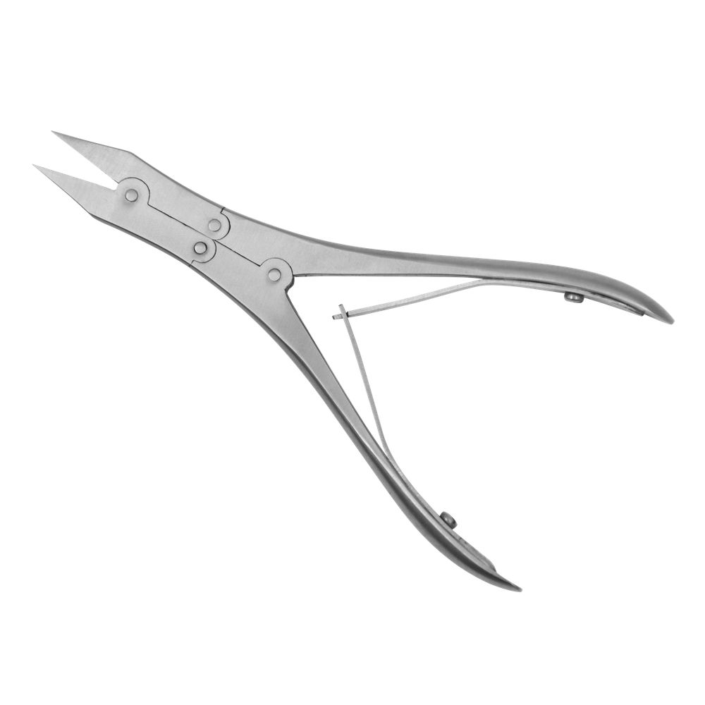 Roestvrijstalen nagelknipper. Rechte snede, slank ontwerp. Met veer.