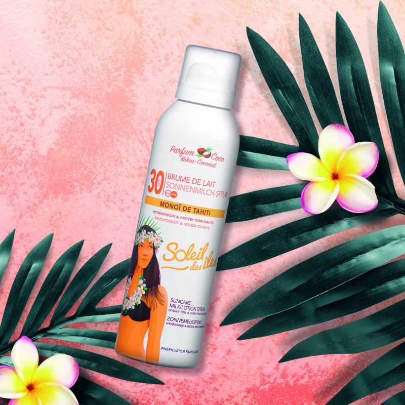 Soleil des Îles Zonnemelkspray met kokosgeur – SPF30