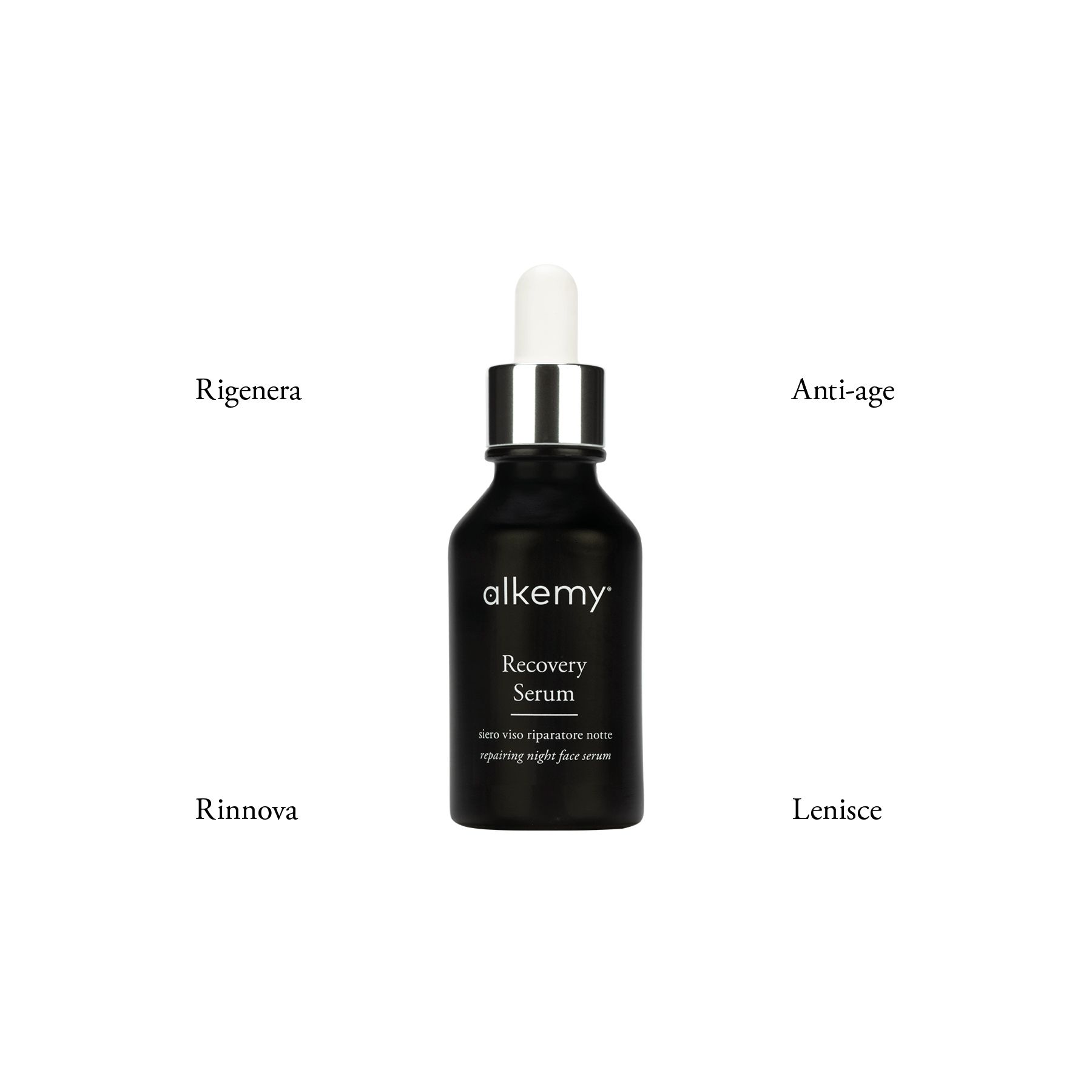 Alkemy Sérum Visage Nuit Anti-Âge, Action Régénérante Hydratante et Illuminatrice