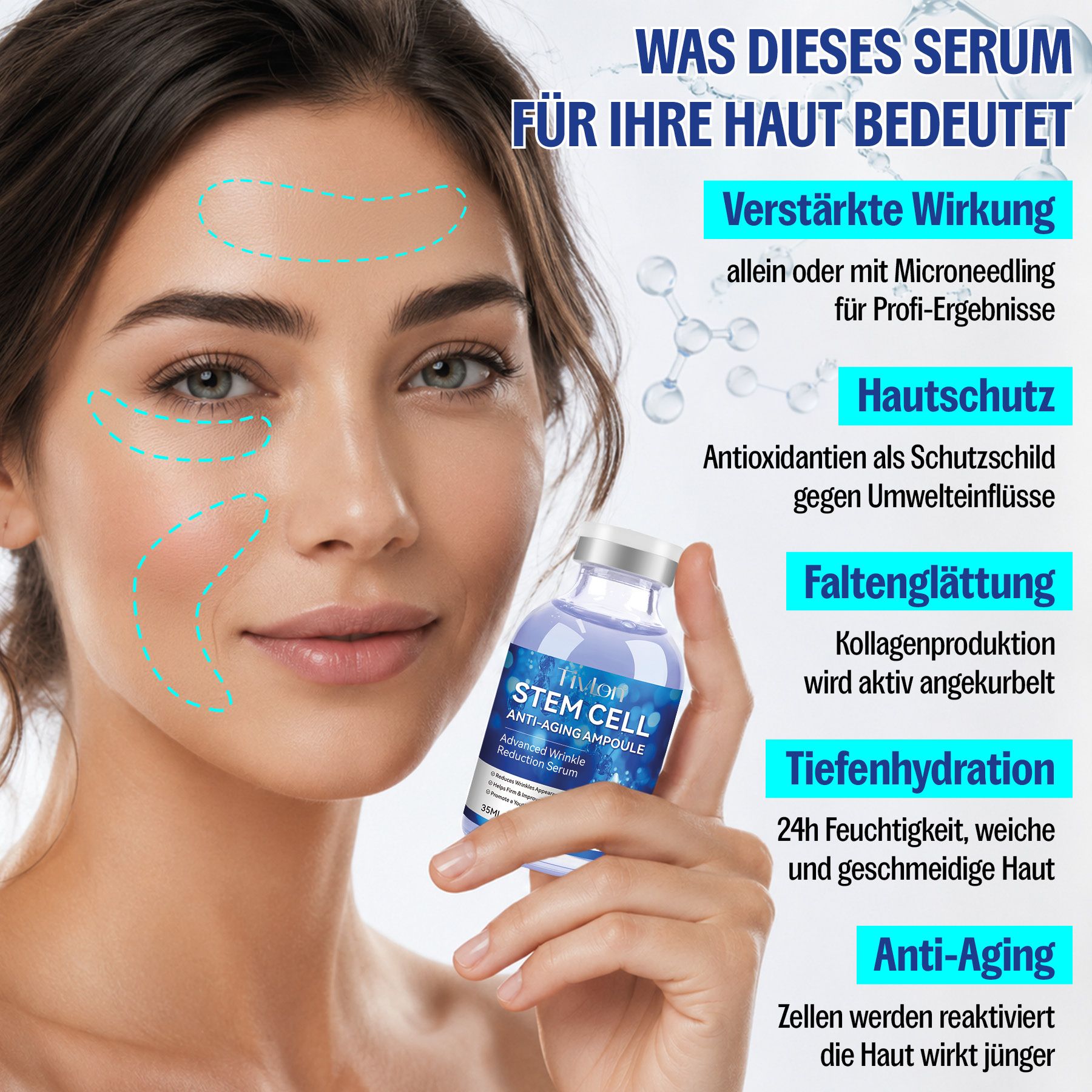 P-Beauty Gezichtsserum Stamcelserum voor anti-aging en microneedling