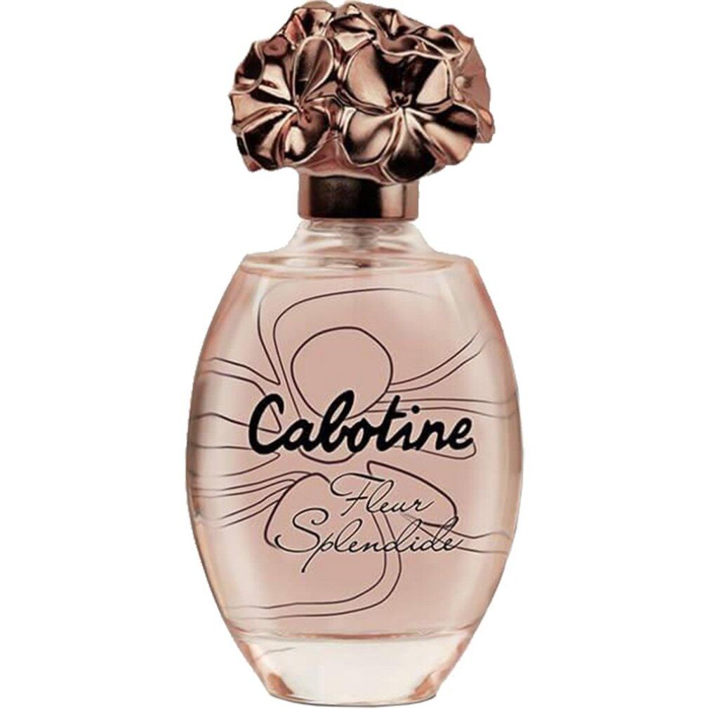 Flacon de parfum Cabotine Fleur Splendide Edt avec un bouchon floral.