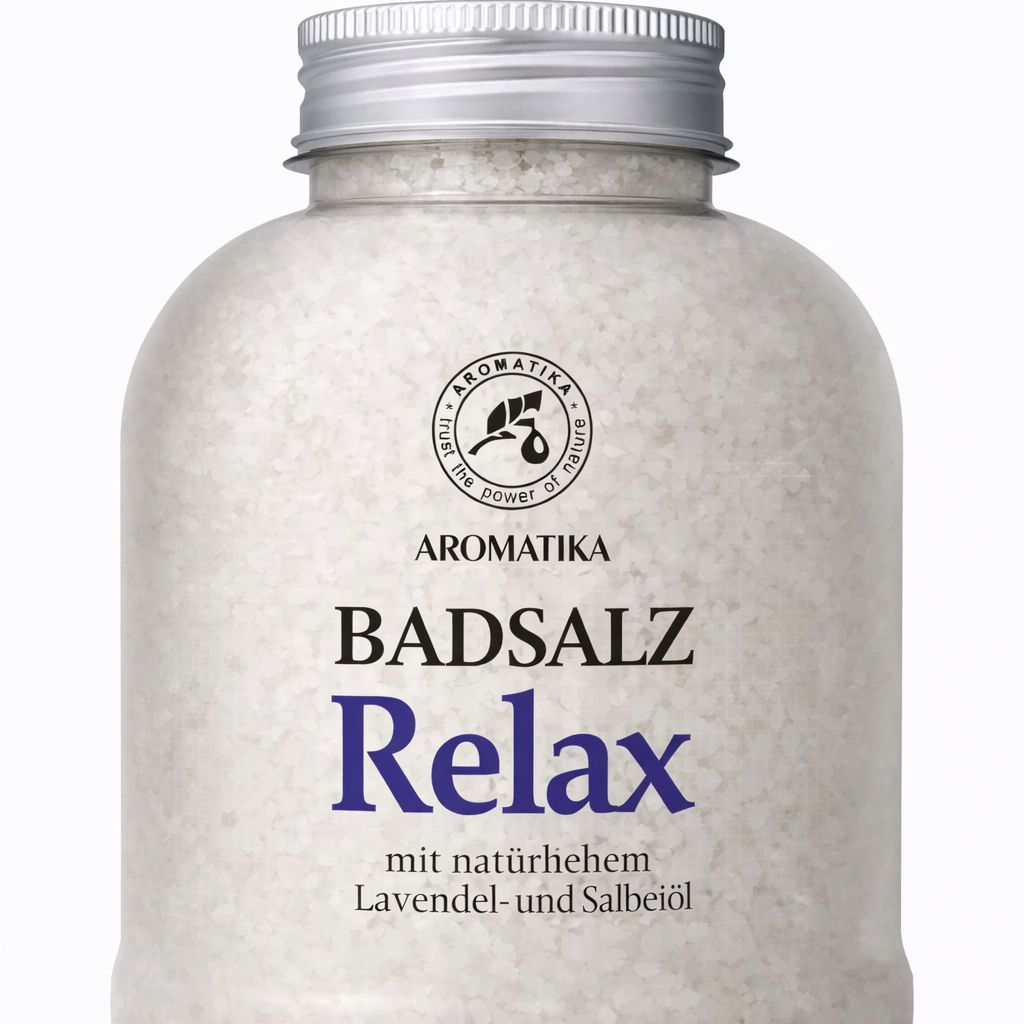 AROMATIKA Sel de bain Relax aux huiles naturelles de lavande et de sauge.