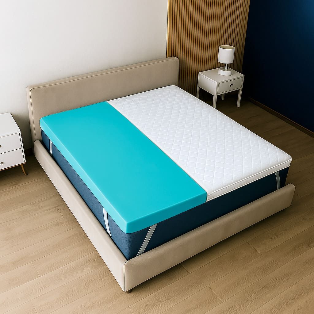 The White Stone Matrastopper 180x200 van Memory Foam met 9 Gedifferentieerde Zones | Hoogte 5 cm